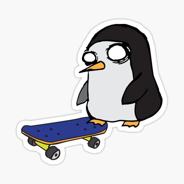 Artikel-Vorschau von Abstrakte handgezeichnete Skateboard-Pinguin-Skateboard-Adventure-Time-Fan-Kunst, designt und verkauft von dashaporoshina.