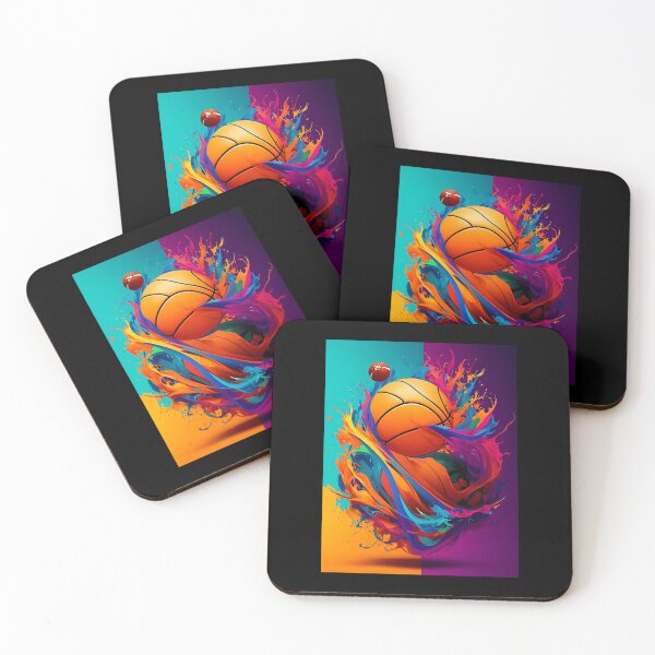 Item preview, Vibrant and Artistic Basketball Design  Colorful Sports Inspiration 2 Poster	 designed and sold by talenamarilena.