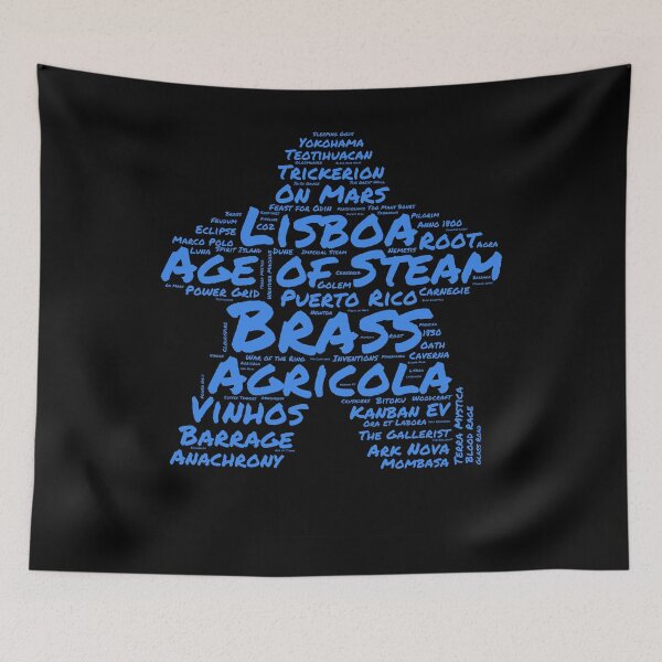 Item preview, I Play Blue - Meeple Word Cloud for Board Game Enthusiasts designed and sold by Zanda-Nerd-Shop.