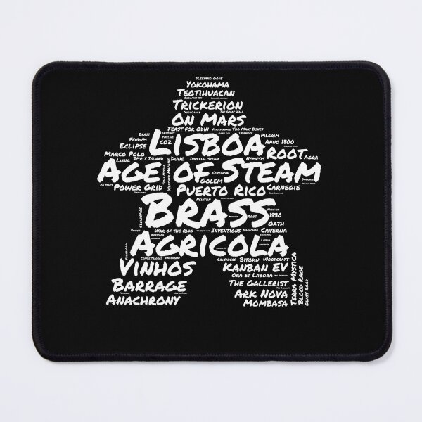 Item preview, I Play White - Meeple Word Cloud for Board Game Enthusiasts designed and sold by Zanda-Nerd-Shop.