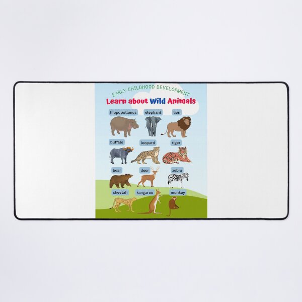 Item preview, Learn about Wild Animals Classroom Poster/Chart & other School/Home Learning Supplies & Gifts designed and sold by AlonaM.