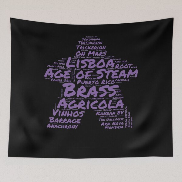 Item preview, I Play Purple - Meeple Word Cloud for Board Game Enthusiasts designed and sold by Zanda-Nerd-Shop.