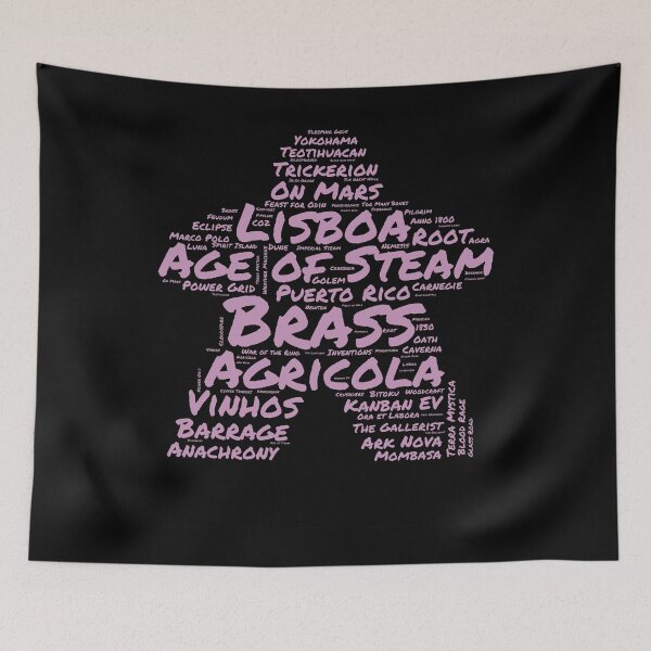 Item preview, I Play Pink - Meeple Word Cloud for Board Game Enthusiasts designed and sold by Zanda-Nerd-Shop.