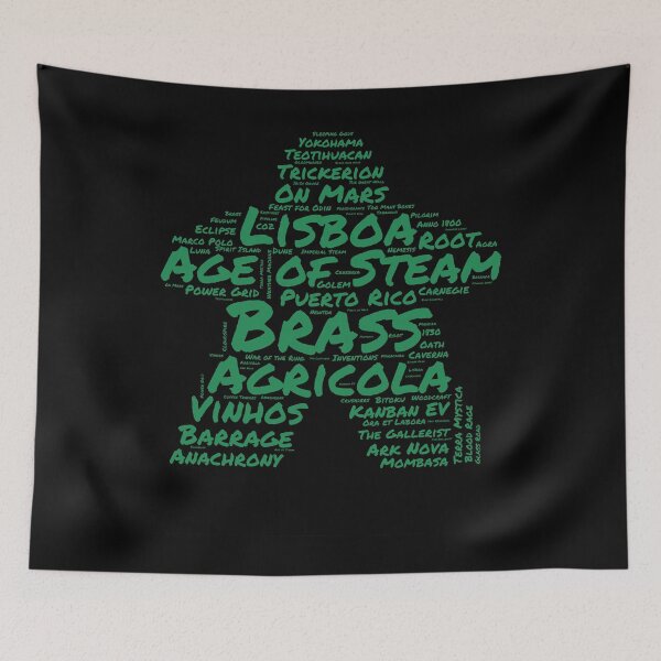 Item preview, I Play Green - Meeple Word Cloud for Board Game Enthusiasts designed and sold by Zanda-Nerd-Shop.