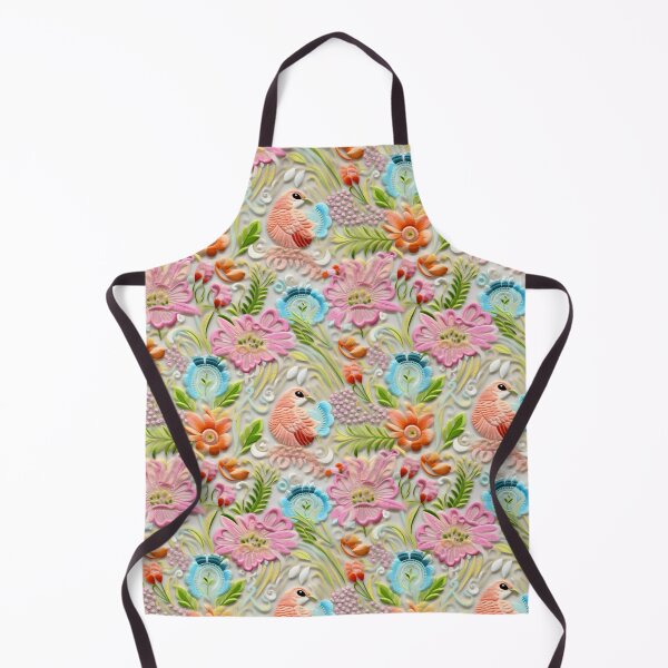 Item preview, Colourful light colour flowers embroidery wool thread style designed and sold by Trendy-Artistry.