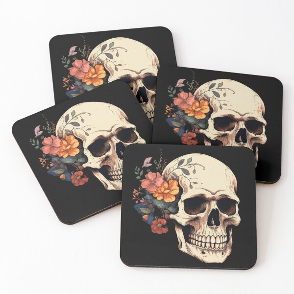 Item preview, Bones and Botany in Watercolor Style Pretty Skull designed and sold by AnnaMDesign.