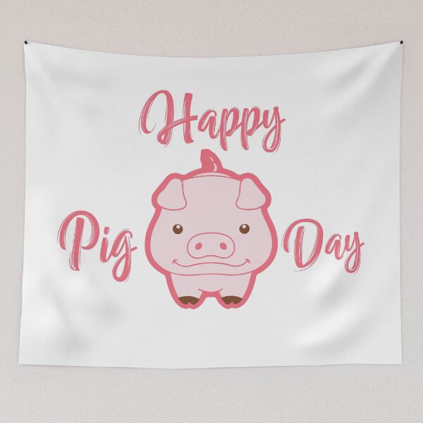 Item preview, Happy Pig Day stickers, t-shirt designed and sold by Younes EL FEKRAOUI.