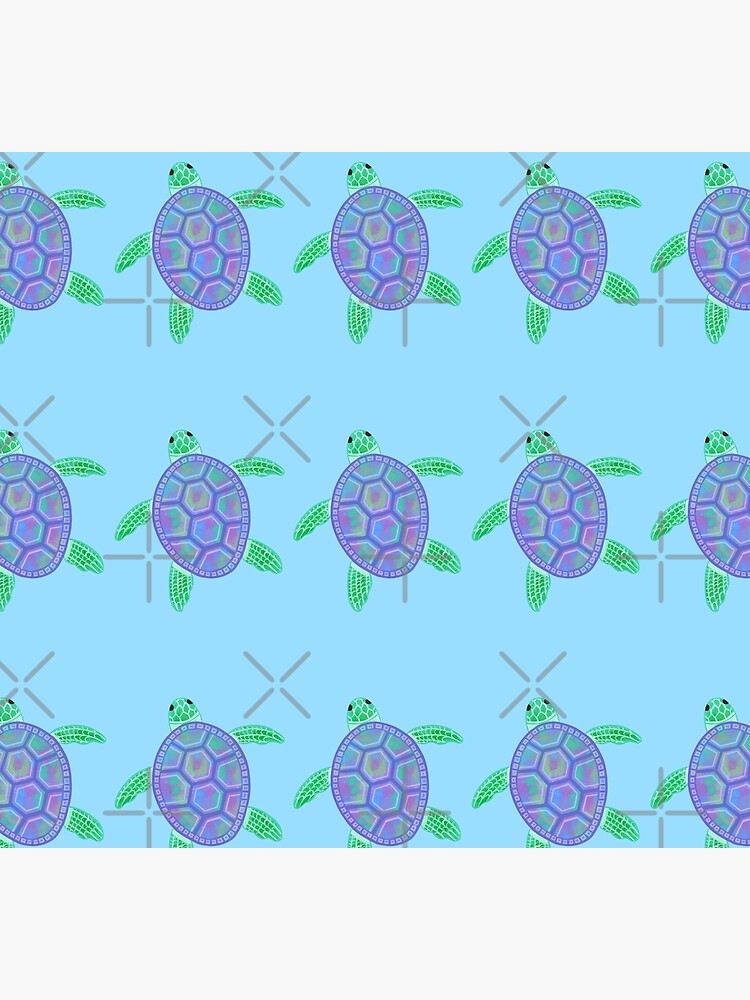 Discover Turtle illustration with purple, green, blue marbled shell | Socks