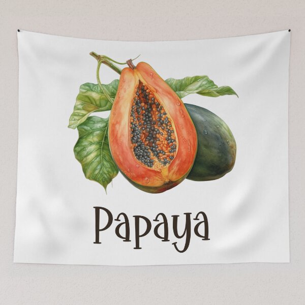 Item preview, Watercolor Illustration of Papaya  designed and sold by Sketch-Shack.