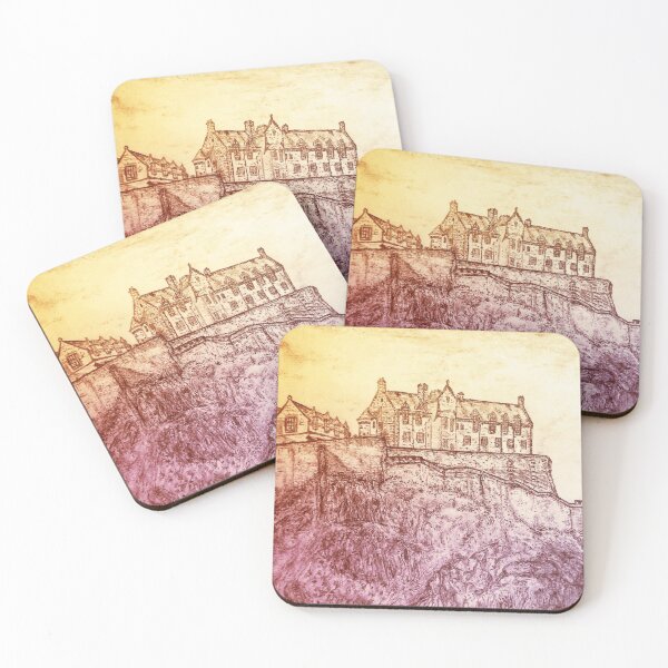 Item preview, Edinburgh Castle Drawing, Scotland, Sunset Delight - A Majestic Scottish Icon designed and sold by studioSharonKay.