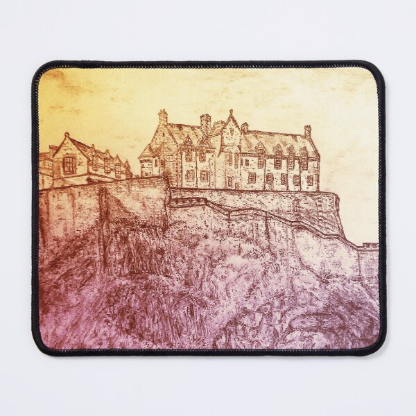 Item preview, Edinburgh Castle Drawing, Scotland, Sunset Delight - A Majestic Scottish Icon designed and sold by studioSharonKay.