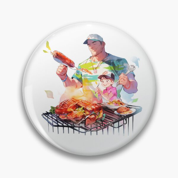 Item preview, Father Day Grillmaster Young Fathers Grilling BBQ Dad and Son Family Grill Master Time King Season designed and sold by MartynGrey.