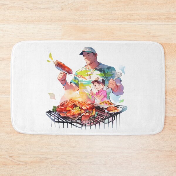 Item preview, Father Day Grillmaster Young Fathers Grilling BBQ Dad and Son Family Grill Master Time King Season designed and sold by MartynGrey.