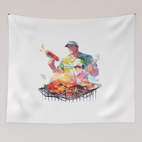 Item preview, Father Day Grillmaster Young Fathers Grilling BBQ Dad and Son Family Grill Master Time King Season designed and sold by MartynGrey.