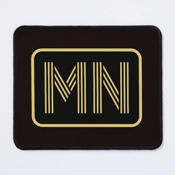 Artikelvorschau, /MN Initialen Gold geometrische Buchstaben entworfen und verkauft von Jeallan Designs.