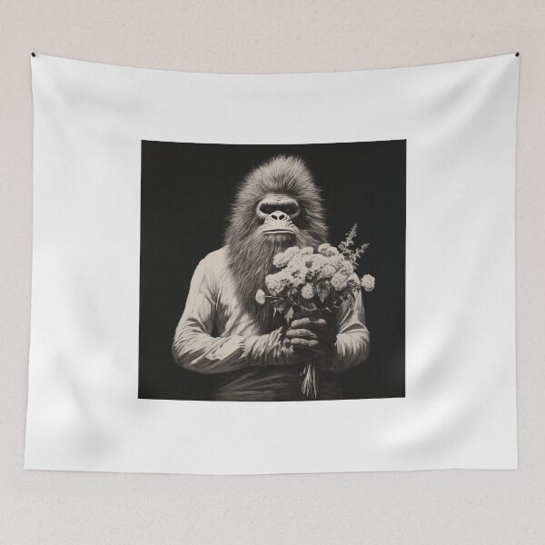 Item preview, Bigfoot with flowers on a date classic art designed and sold by redstar19.