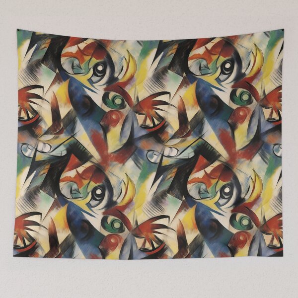 Item preview, Franz Marc Caliban Inspired Cubist Pattern designed and sold by Sturdust.