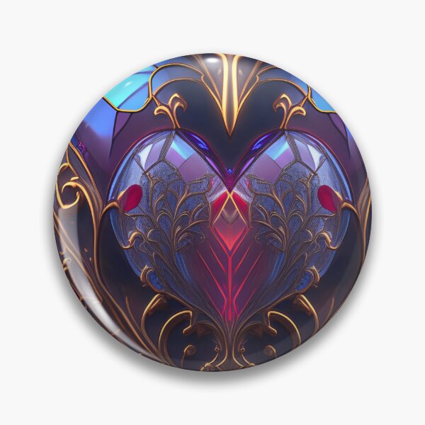 Item preview, Stained Glass Heart designed and sold by WaryTales.