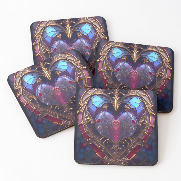 Item preview, Stained Glass Heart designed and sold by WaryTales.