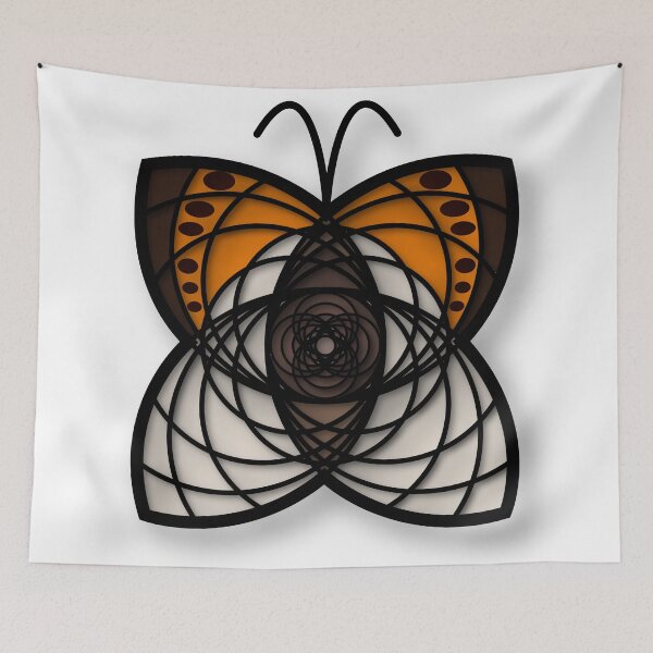 Item preview, Hebomoia butterfly mandala designed and sold by Bayzassi.