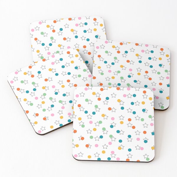 Item preview, Stars and colorful dots pattern designed and sold by ArtAngiTresors.