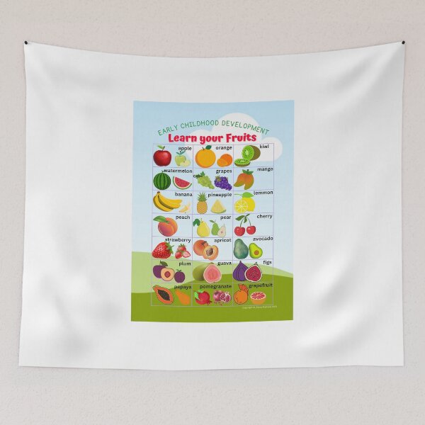 Item preview, Learn Your Fruits Classroom Poster/Chart & other School/Home Learning Supplies & Gifts  designed and sold by AlonaM.