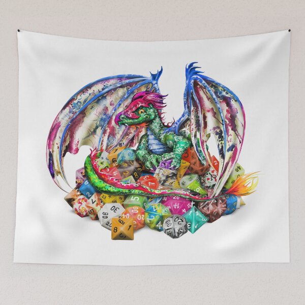 Item preview, The Dice Protector | D&D Dice Cartoon Dragon  designed and sold by Snootrac.