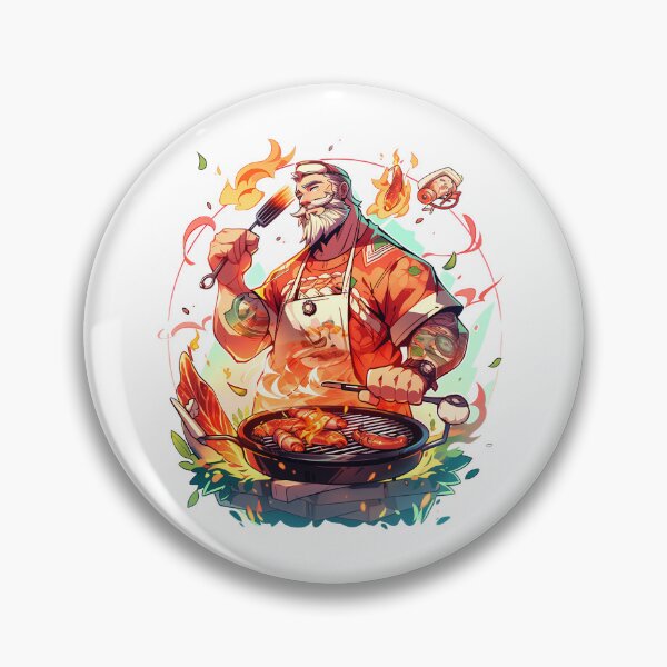 Item preview, Fathers Day Real Men Grilling BBQ Grill Master Art Lovers BBQ Man Grillmaster Season Time King designed and sold by MartynGrey.