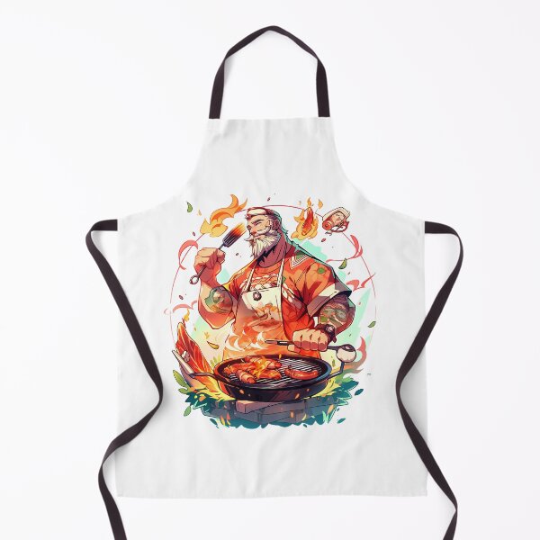 Item preview, Fathers Day Real Men Grilling BBQ Grill Master Art Lovers BBQ Man Grillmaster Season Time King designed and sold by MartynGrey.