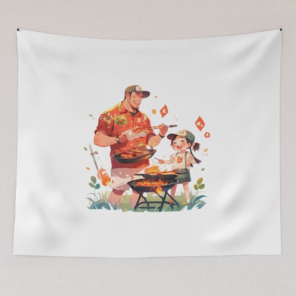 Item preview, Fathers Day Grill Master Grilling Dad, Daddy on BBQ, Barbeqcue Master Grillmaster Season King designed and sold by MartynGrey.