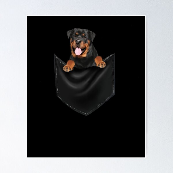 Dog Rottweiler in a rockabilly aesthetic Poster for Sale by