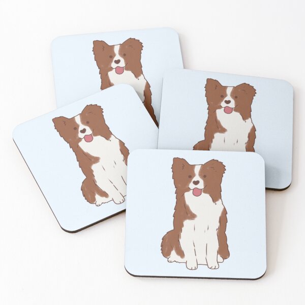 Item preview, Brown border collie illustration  designed and sold by Mayarart.