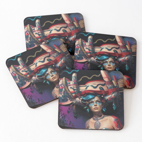 Item preview, Shaman woman in contact with the magic of nature designed and sold by RitaFancy.