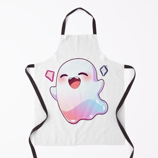 Item preview, Cute Kawaii Pink and Purple Ghost Smiling designed and sold by CozyKawaiiArt.