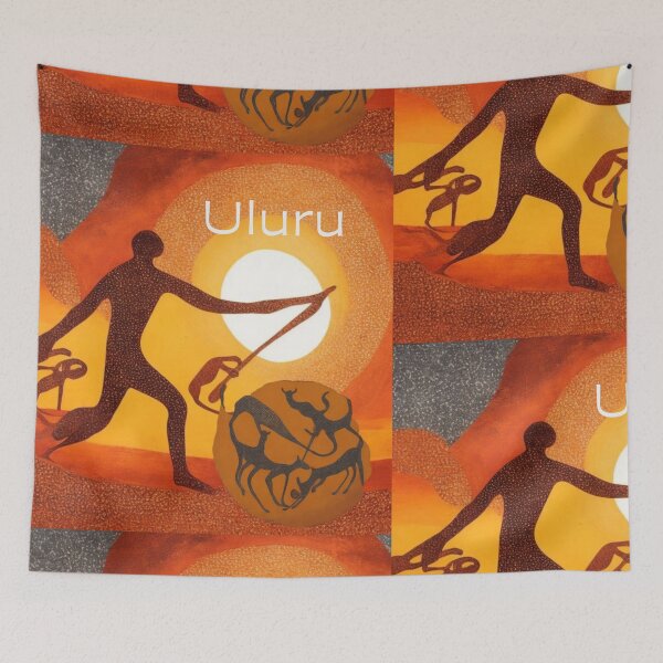 Aperçu de l'œuvre Uluru Ayers Rock Australie Art aborigène créée et vendue par Paleo5135.
