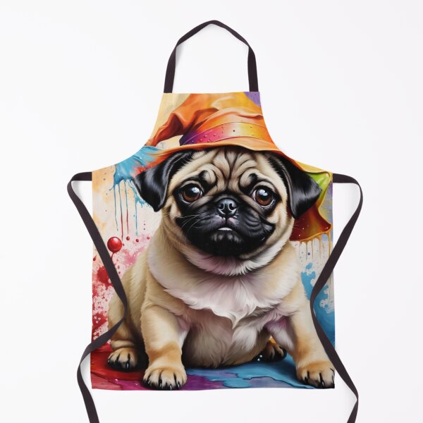 Item preview, Pug Puppy Dog Portrait With A Halloween Hat designed and sold by Wolfheartart.