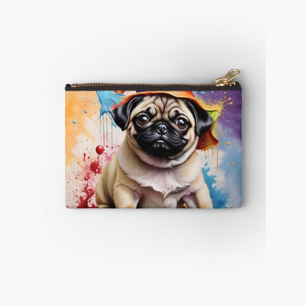 Item preview, Pug Puppy Dog Portrait With A Halloween Hat designed and sold by Wolfheartart.