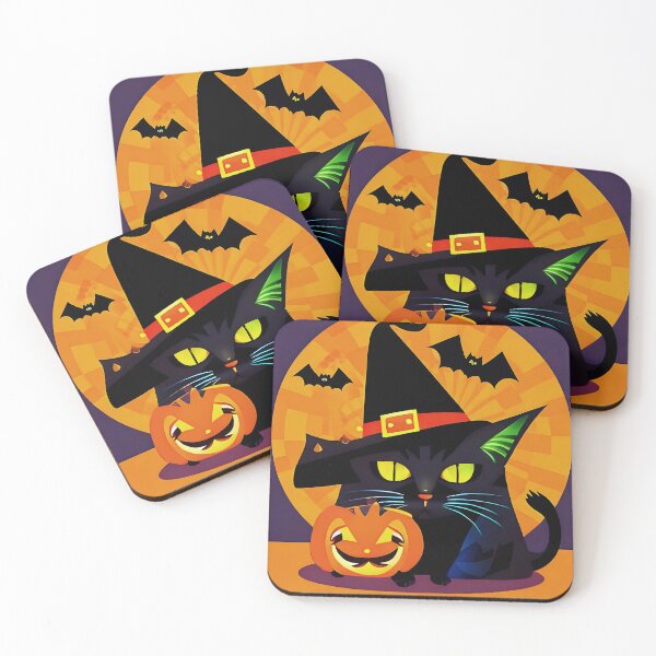 Aperçu de l'œuvre Chat d'Halloween dans un chapeau créée et vendue par Dana Roper.