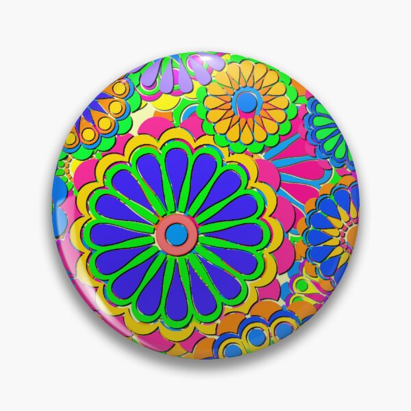 Item preview, Bright Colorful Flower Power Hippy Retro Style designed and sold by Alondra.