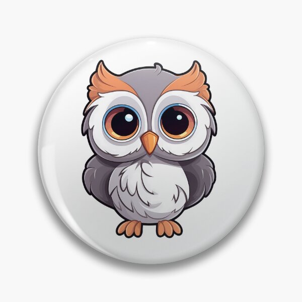 Item preview, Cute grey white owl - Cartoon Style designed and sold by Vansky-Art.