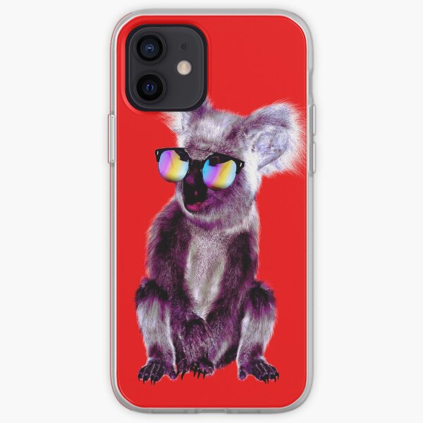 Cool Purple Koala Bear in Shades iPhone Soft Case