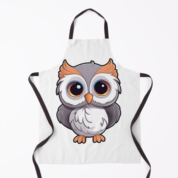 Item preview, Cute grey white owl - Cartoon Style designed and sold by Vansky-Art.