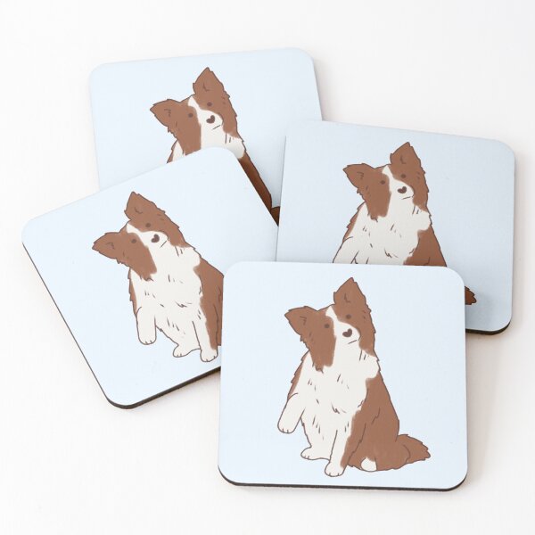 Item preview, Cute Brown border collie illustration  designed and sold by Mayarart.