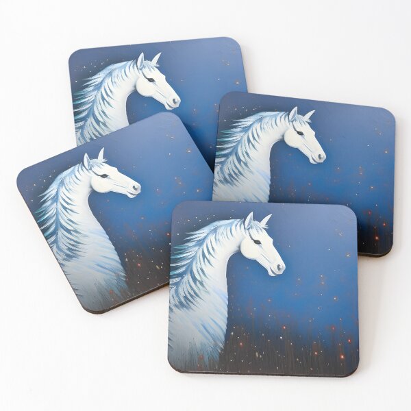 Item preview, Stylized White Horse, Ai Generated Art  designed and sold by ACC .