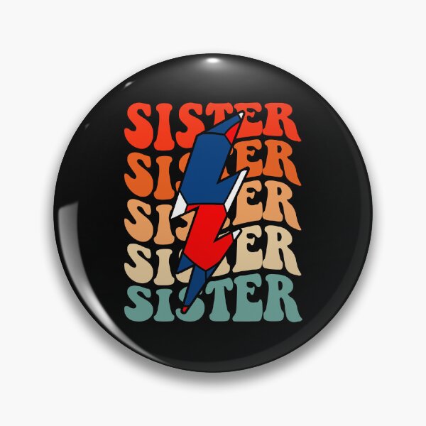 Item preview, Handball Sister Retro Groovy Lightning Bolt Mother's Day designed and sold by Christina-grich.