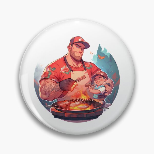 Item preview, Fathers Day Dad And Grill BBQ Barbeque King Grill Dad Master Barbeque Grillmaster Season King designed and sold by MartynGrey.
