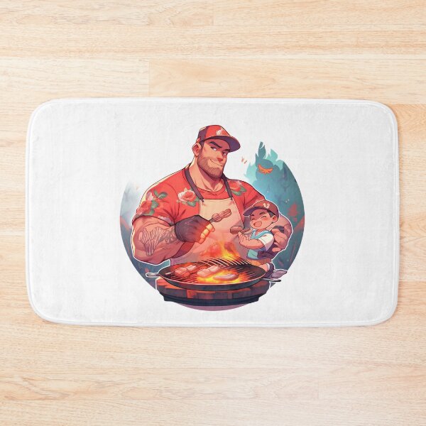 Item preview, Fathers Day Dad And Grill BBQ Barbeque King Grill Dad Master Barbeque Grillmaster Season King designed and sold by MartynGrey.