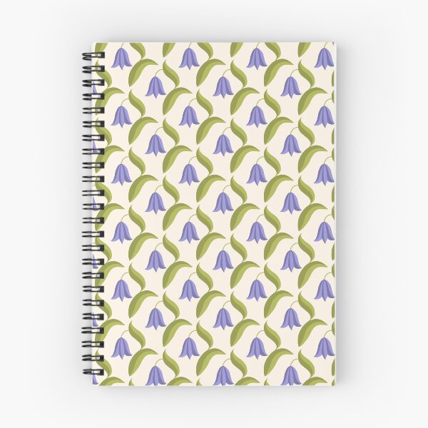 Item preview, Bell Blossoms - Delicate Spring Flowers - snowdrop, bluebell, tulip, harebell - lavender on Cream Background - shw1021 d designed and sold by Shiny Happy World.