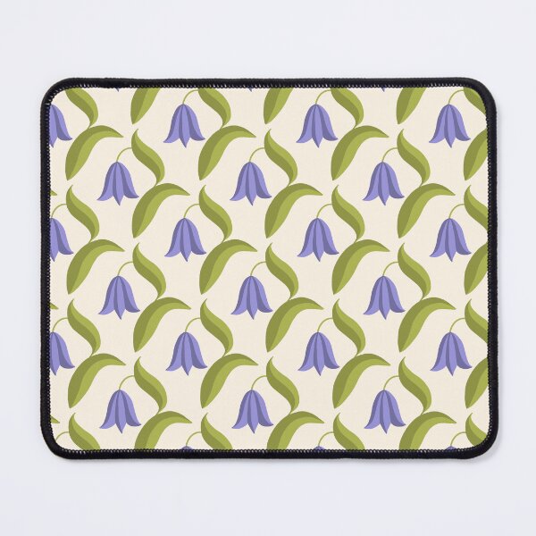 Item preview, Bell Blossoms - Delicate Spring Flowers - snowdrop, bluebell, tulip, harebell - lavender on Cream Background - shw1021 d designed and sold by Shiny Happy World.