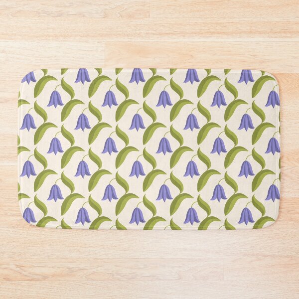 Item preview, Bell Blossoms - Delicate Spring Flowers - snowdrop, bluebell, tulip, harebell - lavender on Cream Background - shw1021 d designed and sold by Shiny Happy World.